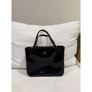 Courreges‎ Patient Leather Tote Bag Purse Small Paris Designer
